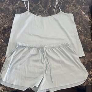SKIMS ice blue pajama set